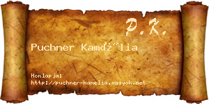 Puchner Kamélia névjegykártya